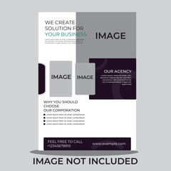 CREATIVE MINIMAL SIMPLE BUSINESS MODERN A4 SINGLE SIDED FLYER DESIGN TEMPLATE