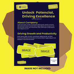 CREATIVE MINIMAL SIMPLE BUSINESS MODERN A4 SINGLE SIDED FLYER DESIGN TEMPLATE
