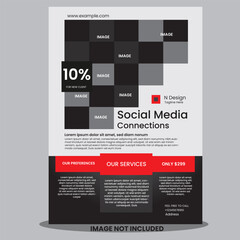 CREATIVE MINIMAL SIMPLE BUSINESS MODERN A4 SINGLE SIDED FLYER DESIGN TEMPLATE