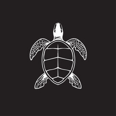Fototapeta premium Turtle in cartoon, doodle style . Image for t-shirt, web, mobile apps and ui. Isolated 2d vector illustration in logo, icon, sketch style, Eps 10, black and white. AI Generative