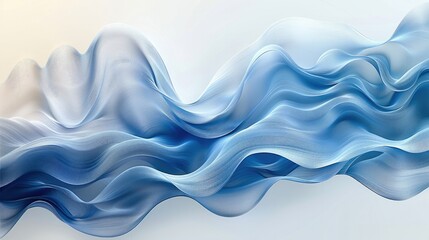 Abstract background with blue waves, a gradient of light colors on white, light gray and sky blue, a simple design, high resolution, high quality, high detail, a minimalist. Generative AI.