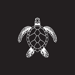 Fototapeta premium Turtle in cartoon, doodle style . Image for t-shirt, web, mobile apps and ui. Isolated 2d vector illustration in logo, icon, sketch style, Eps 10, black and white. AI Generative