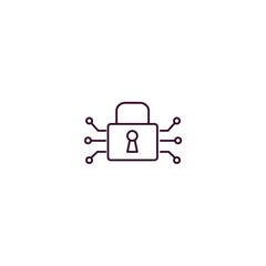 encrypted outline icon. Linear vector from internet security concept. Thin line encrypted icon isolated on white background