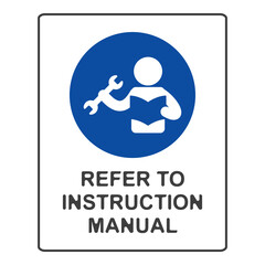 Refer to instruction manual flat symbol