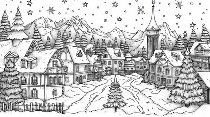 Get into the holiday spirit with this festive coloring book, filled with images of Christmas traditions from around the world, such as holiday markets and nativity scenes.