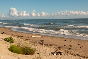 Lidi di Comacchio Adriatic Sea beach and regional park Po Delta storm in summer