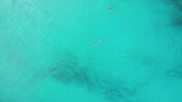 Flying over the beach in Cala Varques