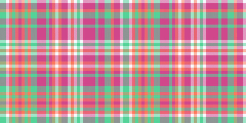 Direct seamless texture background, complexity vector fabric check. Countryside pattern tartan textile plaid in pink and mint colors.