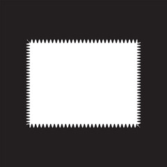 Rectangular shapes with squiggly borders. Tags, labels, stamps, crackers, coupons rectangle boxes with curvy, wiggly, wavy edge. Vector illustration. EPS 10/AI