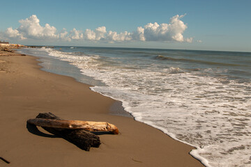 Lidi di Comacchio Adriatic Sea beach and regional park Po Delta storm in summer