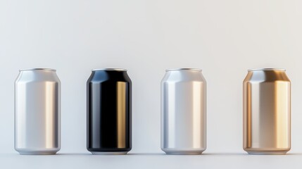 Explain how the unbranded, neutral look of the cans can serve as a metaphor for versatility and adaptability in design and marketing