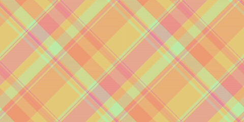 Artistic tartan vector plaid, everyday texture pattern check. Mature seamless textile fabric background in amber and orange colors.