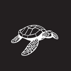 Obraz premium Turtle in cartoon, doodle style . Image for t-shirt, web, mobile apps and ui. Isolated 2d vector illustration in logo, icon, sketch style, Eps 10, black and white. AI Generative