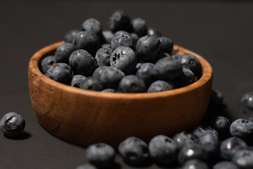 fresh blueberries in a bowl