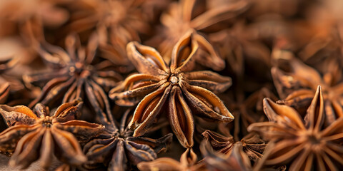 Macro Photo of Star Anise Spice Pods