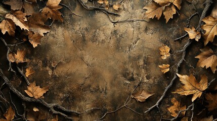 The hunting background design of camouflage equipment features natural earthy tones and textured camouflage patterns. A very suitable invitation for outdoor themed activities.
