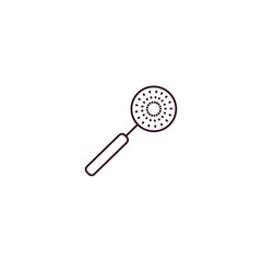 skimmer outline icon. Linear vector from kitchen concept. Thin line skimmer icon isolated on white background