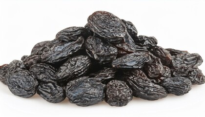 Black Raisin In White Bowl on White background. ai generated