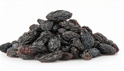 Black Raisin In White Bowl on White background. ai generated
