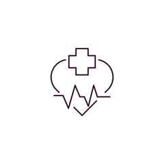 health care outline icon. Linear vector from health and medical concept. Thin line health care icon isolated on white background