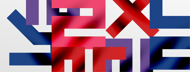 Obraz premium Colorful squares, lines minimal abstract background. Vector Illustration For Wallpaper, Banner, Background, Card, Book Illustration, landing page