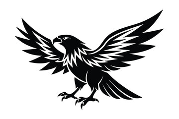 Hawk creative logo, silhouette, symbol, Illustration Unique Design with white background