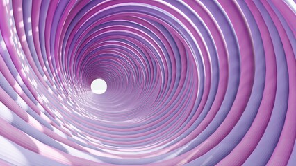 Abstract background pink round tunnel 3d render