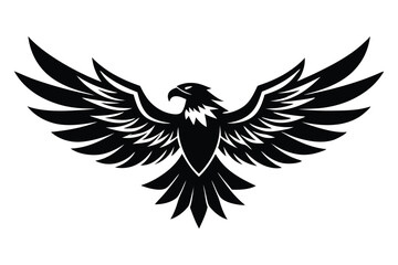 Obraz premium eagle creative logo silhouette, symbol, Illustration Unique Design with white background