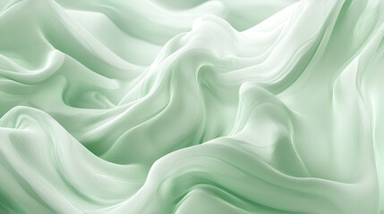 Obraz premium Smooth elegant green silk or satin luxury cloth texture can use as abstract background, Luxurious background design ,abstract green background with smooth lines and waves in it 