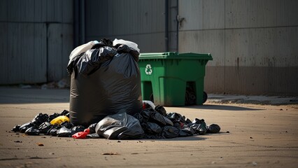 garbage in the street