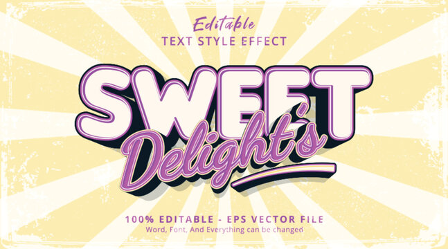 Sweet Delights Editable Text Effect