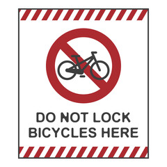 No bicycles, flat logo