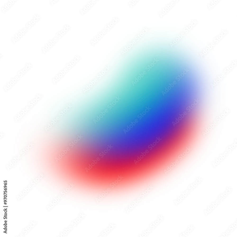Poster colorful gradient beam of light with noise and blur effects. gradient beam of light on transparent b