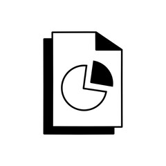 graph, chart, diagram icon in thin flat style vector illustration graphic design