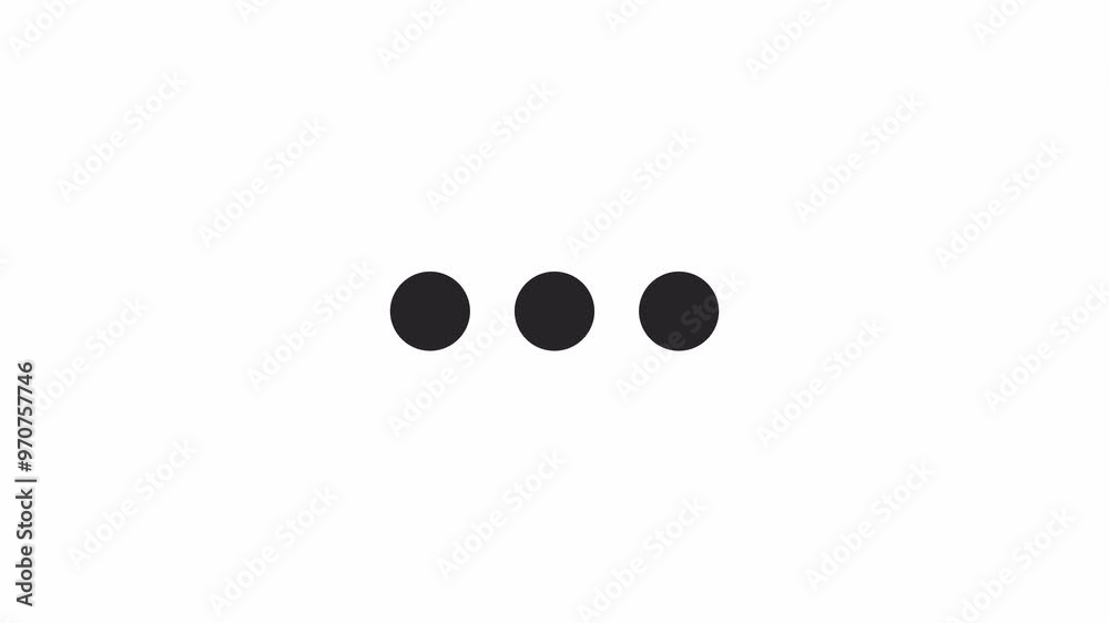 Poster cut in halves moving dots loading animation black and white. system data update animated element mon