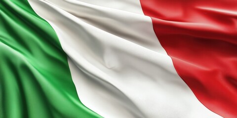 Obraz premium Realistic italian flag waving in the wind - vibrant colors for patriotic designs
