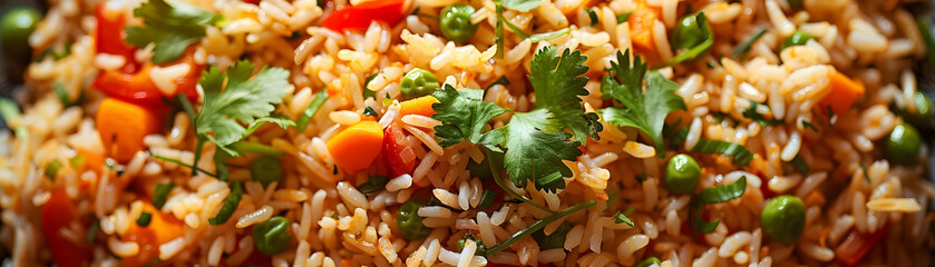 Savory Rice Photo - Cilantro, Peas, Carrots, Rice, Vegetables, Food, Healthy, Delicious, Lunch