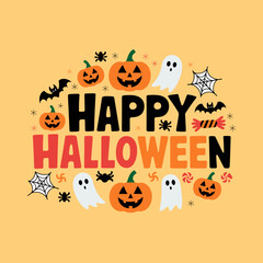 Festival Halloween Typography with Spooky Elements