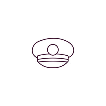 recommend clip art: captain hat outline icon. Linear vector from nautical concept. Thin line captain hat icon isolated on white background