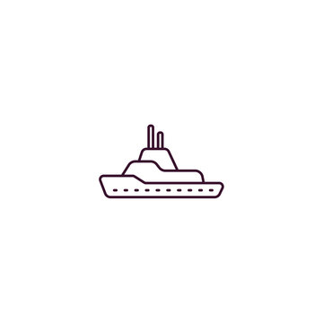 recommend clip art: frigate outline icon. Linear vector from nautical concept. Thin line frigate icon isolated on white background