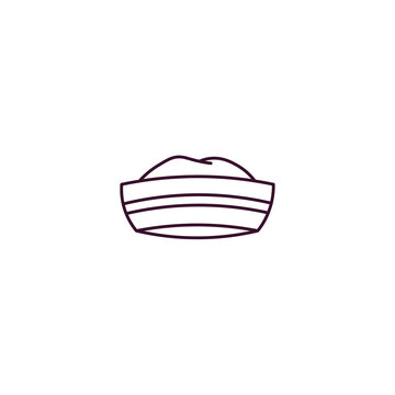 recommend clip art: sailor cap outline icon. Linear vector from nautical concept. Thin line sailor cap icon isolated on white background