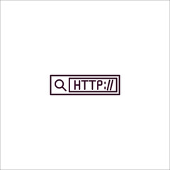 Obraz premium http outline icon. Linear vector from programming concept. Thin line http icon isolated on white background