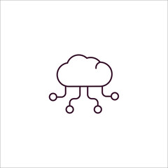 computing outline icon. Linear vector from programming concept. Thin line computing icon isolated on white background