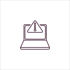 program error outline icon. Linear vector from programming concept. Thin line program error icon isolated on white background