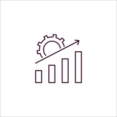 seo growth outline icon. Linear vector from programming concept. Thin line seo growth icon isolated on white background