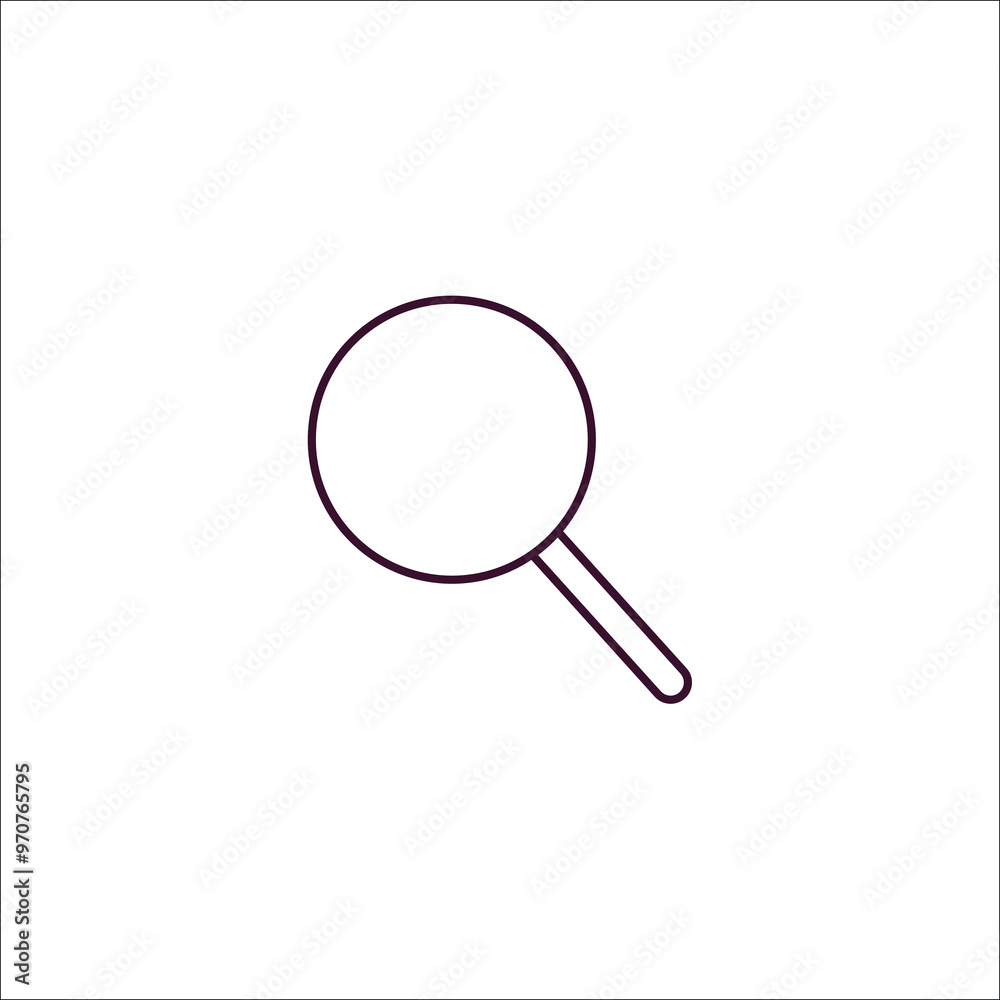 Poster search outline icon. linear vector from programming concept. thin line search icon isolated on white