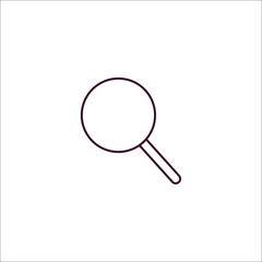 search outline icon. Linear vector from programming concept. Thin line search icon isolated on white background