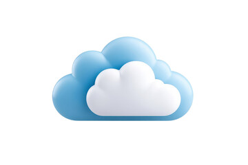 Fototapeta premium A soft, stylized blue cloud , perfect for backgrounds, web design, or digital art projects.