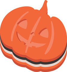 Halloween cookies vector set. Spooky, pumpkin, hat, skull, crossbones designs.

