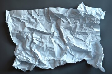 Obraz premium A piece of crumpled paper sits on a table, ready for use or disposal